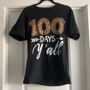 100 Days Y’all 🐆 Cute Teacher Tee